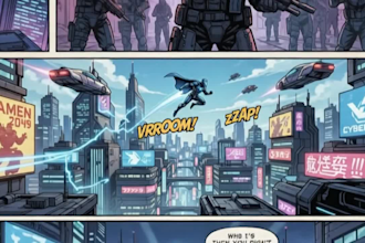 create comic book illustration graphic novel comic page art