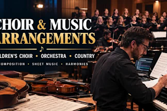 arrange, compose children choir, orchestra country song, choir sheet arrangement