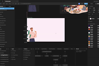 create lottie, rive, web animation, interactive ui and game, state machine