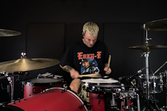 record real drums for your pop punk rock song