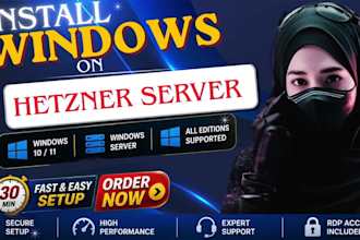 install windows on hetzner vps and dedicated servers