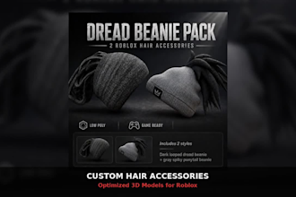 create custom roblox ugc hair caps and low poly accessories