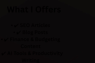 write SEO finance and ai articles