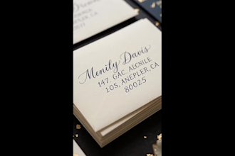 design hand address envelopes with elegant calligraphy