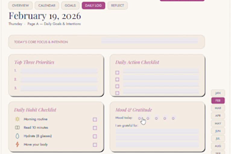 design a premium interactive digital planner for goodnotes and etsy