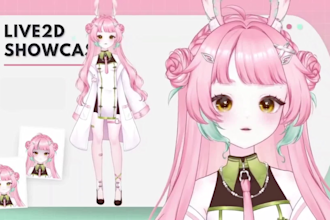 create a custom vtuber model with live2d rigging and expressions