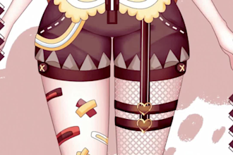 do 2d vtuber model, live2d vtuber character, vtube studio, anime vtuber design