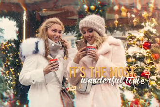 create christmas video, photo slideshow, holiday greetings, and animated card