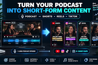 repurpose your podcast into engaging shorts reels and tiktoks
