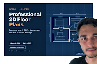 draft architectural floor plans in autocad