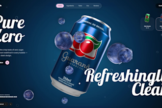 design an interactive 3d product landing page with webgl animation