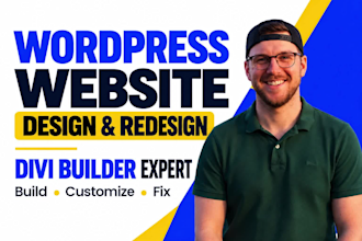 design wordpress website, redesign wordpress, divi customization, divi builder