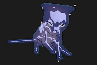 create a cute 3d creatures for games or animations