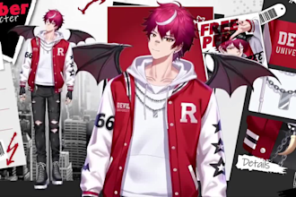 design and rig 2d vtuber model