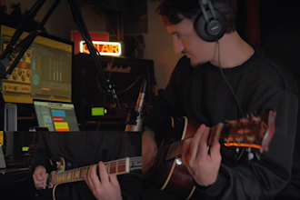 record professional indie or pop guitar tracks in 24h