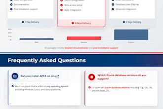 install, configure, and support oracle apex, ords, and database servers