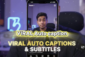 edit reels with auto captions and graphic design