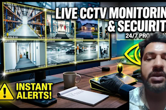 provide live cctv camera monitoring and security