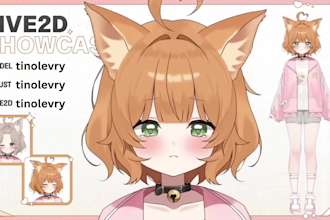 draw and rig live2d vtuber model vtuber design live2d commission