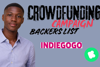 provide tailored backers, donors list for your crowdfunding campaign
