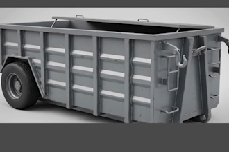 create realistic 3d container model for rendering, visualization and animation