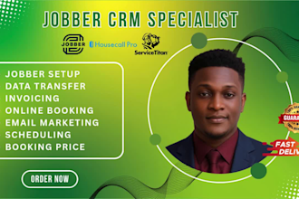 set up jobber, housecall pro, servicetitan, bookingkoala, buildertrend CRM
