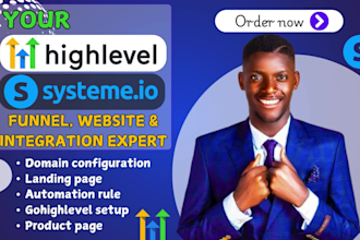 connect systeme io domain online course automation gohighlevel setu product page