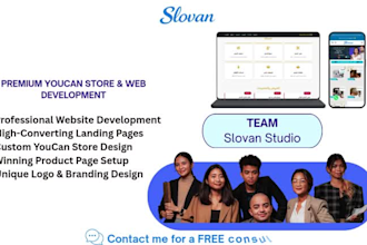 design a professional landing page or online store