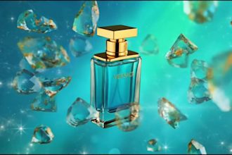 create premium perfume bottle product ad images for ads