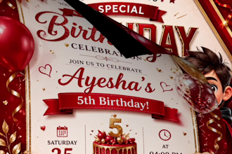 create editable kids birthday invitation cards in canva