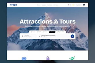 design a tour and travel agency website with online booking