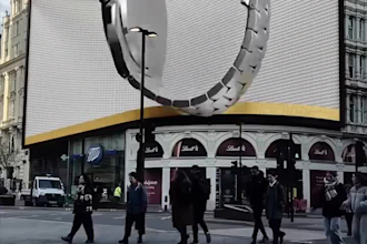create 3d billboard animation and anamorphic cgi advertising