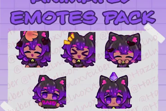 draw emotes, chibi emotes, twitch emotes, animated emotes, vtuber for stream