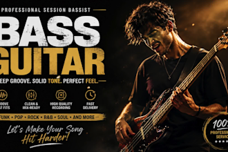 be your pro level session bass player