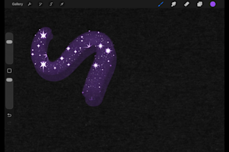 provide my celestial glitter procreate brush set