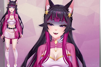 draw and rig liive2d vtuber model, anime vtuber,  vtuber commission