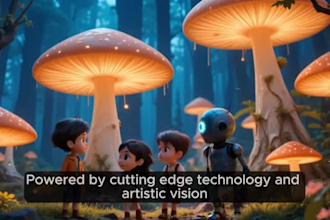 create realistic cinematic ai video for kids animation