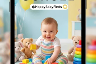 create scroll stopping tiktok and instagram reels videos for kids or baby brands