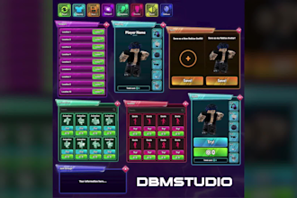 design professional gui or UI for your roblox game