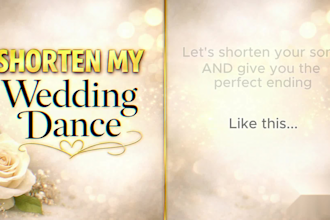 shorten your wedding dance song and keep the perfect ending