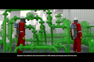 create 3d industrial safety training animation for oil, gas and refinery plants