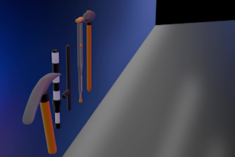 create low poly survival props and tools for game developers