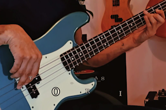 record professional bass guitar for funk soul and rock