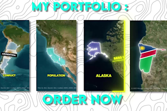 make short map animation videos for your social media pages