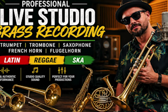 record live studio quality trumpet trombone sax french horn flugelhorn for latin