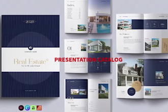 design real estate property teaser listing presentation catalog or booklet