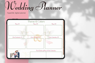 design a custom canva wedding planner and budget tracker for etsy or print