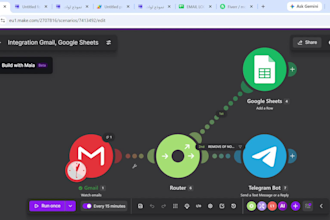 build custom automation workflows using make com integromat