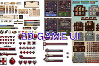 design game ui, environment art, maps and assets