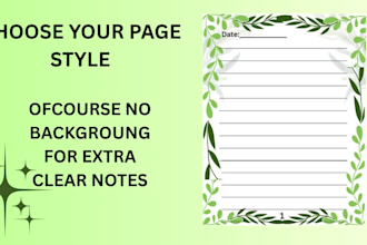 design a beautiful and aesthetic custom digital notebook